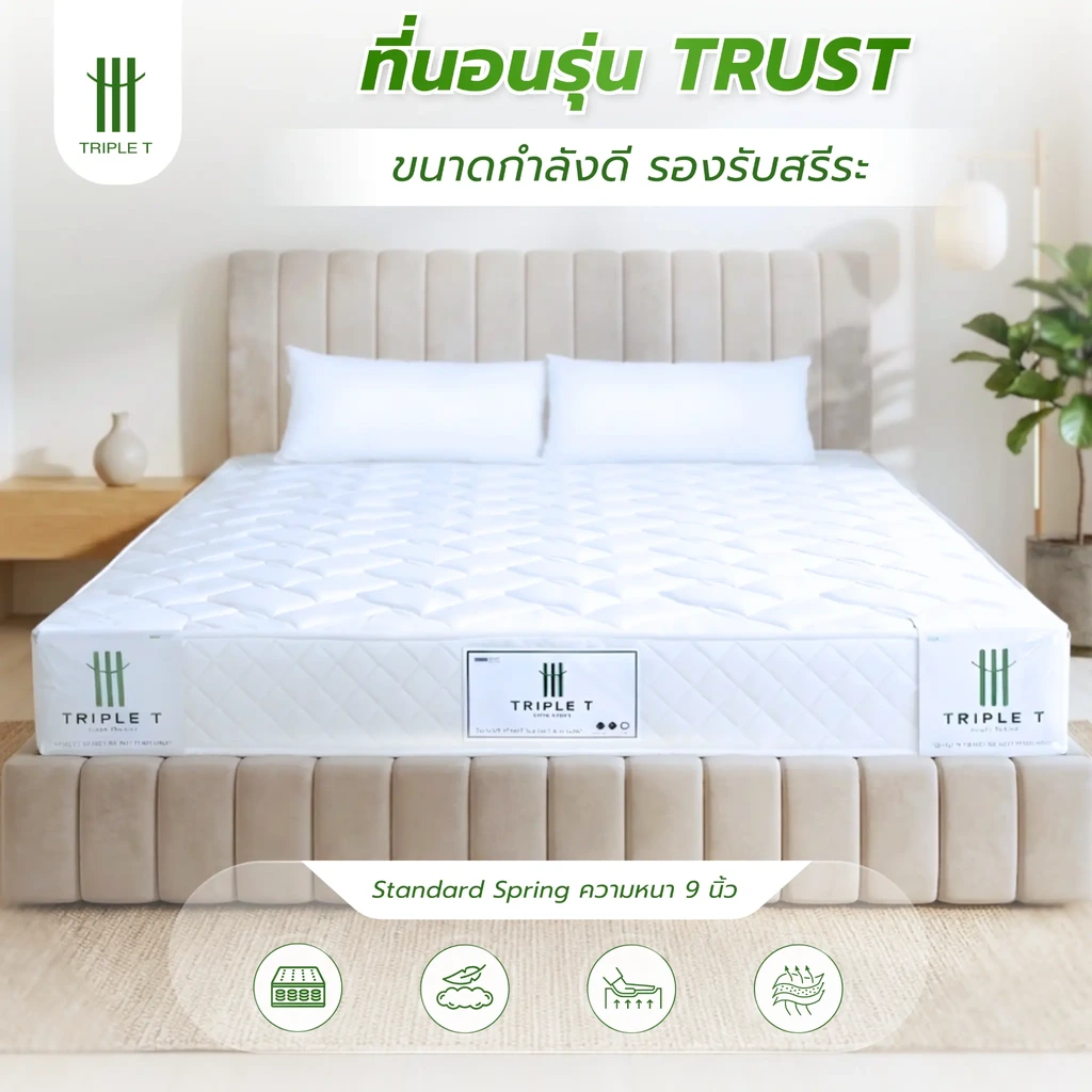 ภาพแนะนำที่นอนพ็อกเก็ตสปริง Triple T รุ่น TRUST